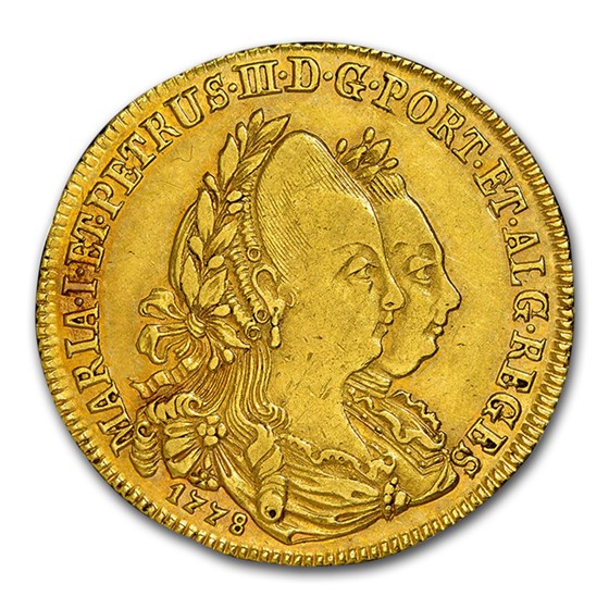 1778 Portugal Gold 2 Escudos Maria I & Pedro III XF-45 NGC 1778 Portugal Gold 2 Escudos Maria I & Pedro III XF-45 NGC